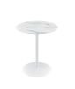 Circa 17.5" End Table with White Marble Textured Top