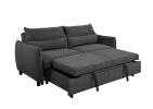 75 " 3 in 1 Convertible Sleeper Sofa Bed, Modern Fabric Loveseat Futon Sofa Couch w/Pullout Bed, Small Love Seat Lounge Sofa w/Reclining Backrest, Fur