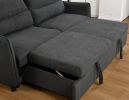 75 " 3 in 1 Convertible Sleeper Sofa Bed, Modern Fabric Loveseat Futon Sofa Couch w/Pullout Bed, Small Love Seat Lounge Sofa w/Reclining Backrest, Fur