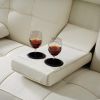 BEIGE LOVE SEAT SOFA BED WITH CUP HOLDER