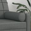 Throw Pillows 2 pcs Dark Gray √ò5.9"x19.7" Fabric