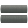 Throw Pillows 2 pcs Dark Gray √ò5.9"x19.7" Fabric