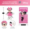 Official NFL Minnie Mouse Hugger "Spirit" with Beach Towel - PATRIOTS