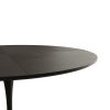 47.24"Modern Round Dining Table,Four Patchwork Tabletops with Black Color Solid Wood Grain Table Top,Metal Base Dining Table, End Table Leisure Coffee