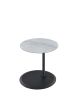 Orbit 15.5" End Table with Height Adjustable Gray Marble Textured Top