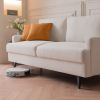 64" W Fabric Upholstered Love seat with metal Legs/High Resilience Sponge Couch for Living Room;  Bedroom;  Apartment; Beige