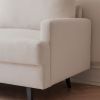 64" W Fabric Upholstered Love seat with metal Legs/High Resilience Sponge Couch for Living Room;  Bedroom;  Apartment; Beige