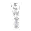 Ultra-Modern 1pc Table Lamp, LED Night Light Chrome Finish Metal Base Luxury Lamp Ornamental Style Filament Styled Flowers Living Room Lamp, Bedroom L