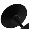 47.24"Modern Round Dining Table,Four Patchwork Tabletops with Black Color Solid Wood Grain Table Top,Metal Base Dining Table, End Table Leisure Coffee