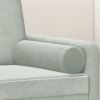 Throw Pillows 2 pcs Light Gray √ò5.9"x19.7" Velvet